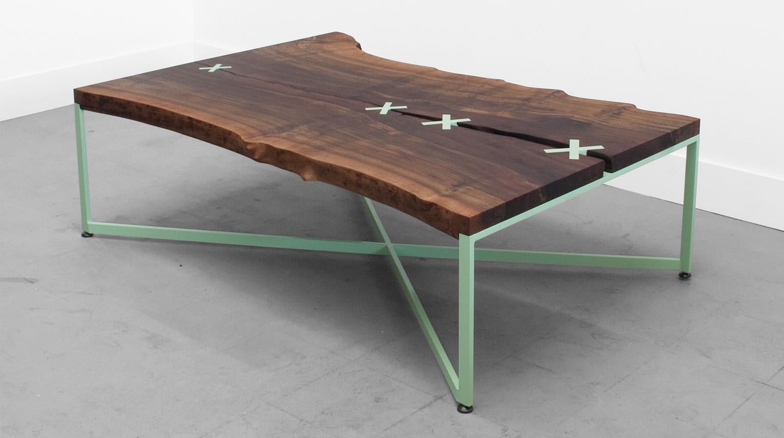 Stitch Coffee Table in Walnut For Sale 4