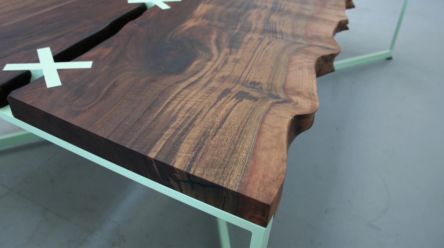Stitch Coffee Table in Walnut For Sale 5