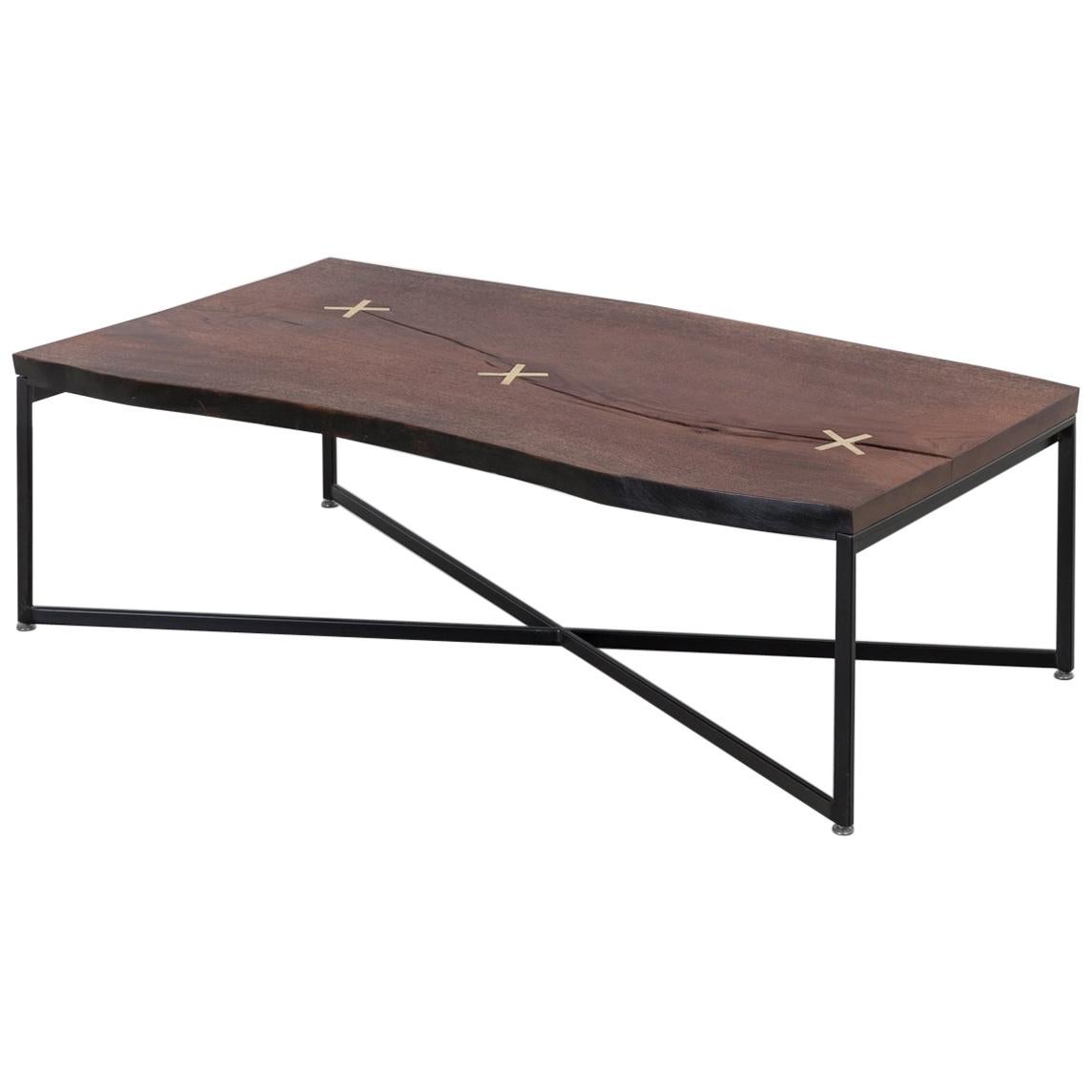 Stitch Coffee Table in Walnut For Sale