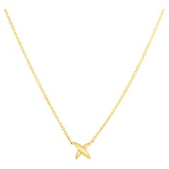 Used 14k Gold AMANDA PEARL Stitch Necklace