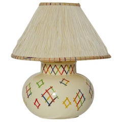 Stitch Pattern Hand Painted Table Lamp
