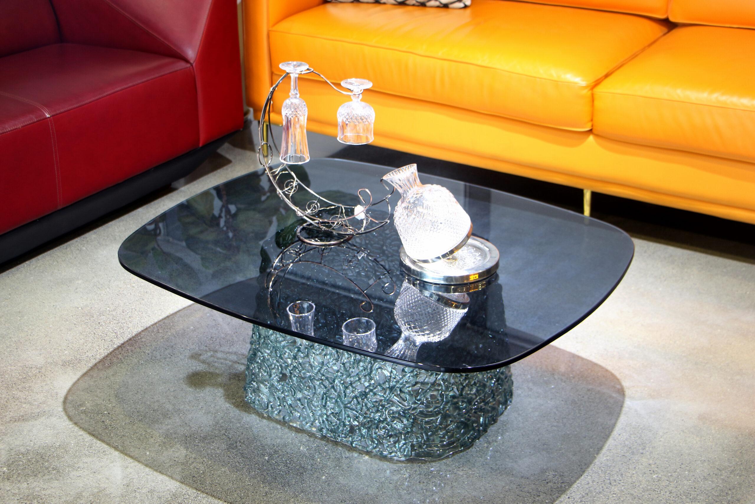 Stitch Rectangle Coffee Table – Carbonate Stitched Base, In Multiple Colors In New Condition For Sale In Monroe, NY