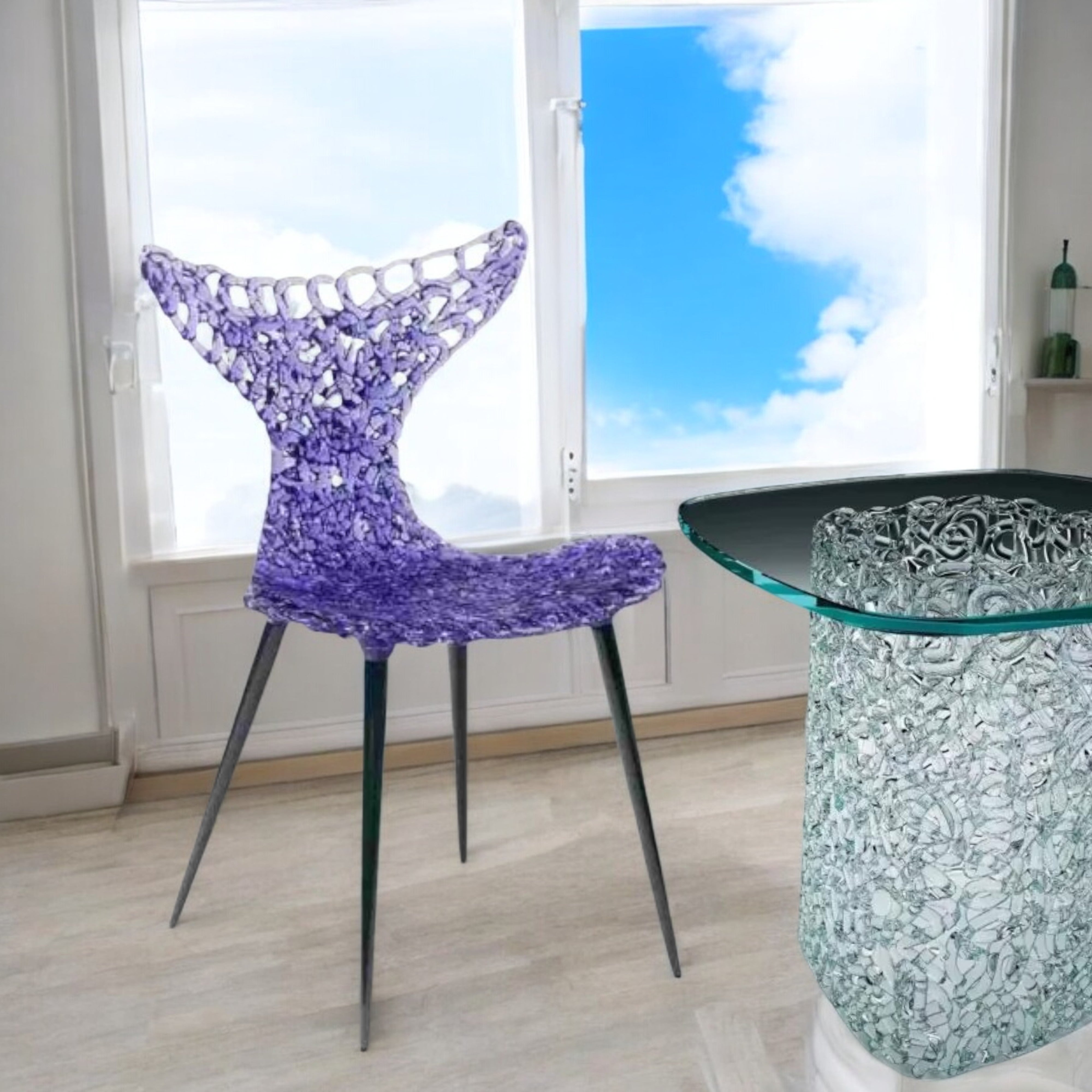 American Stitch Sofa Table – A Bold Statement of Elegance & Innovation For Sale