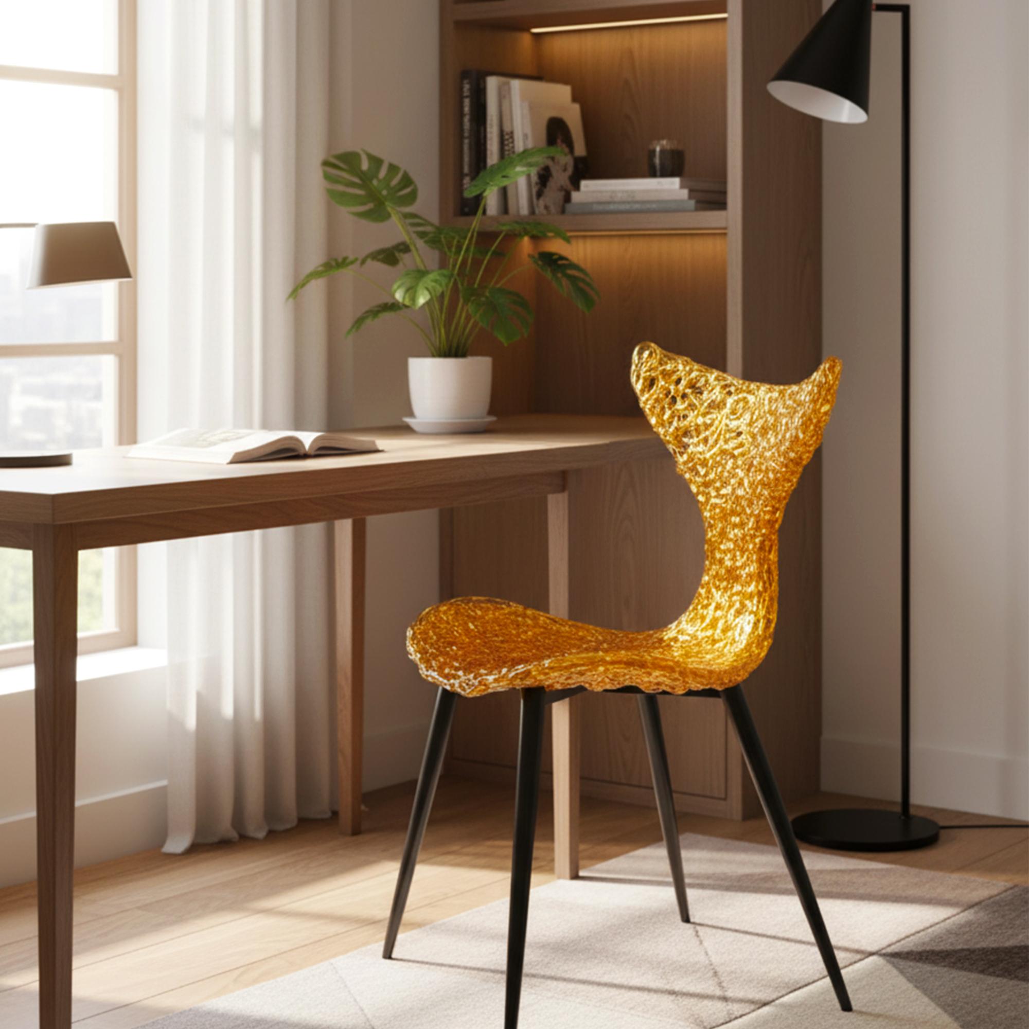 Innovativer Stuhl - Fließendes Design mit Lichtreflexen und kräftigen Farboptionen im Angebot 1
