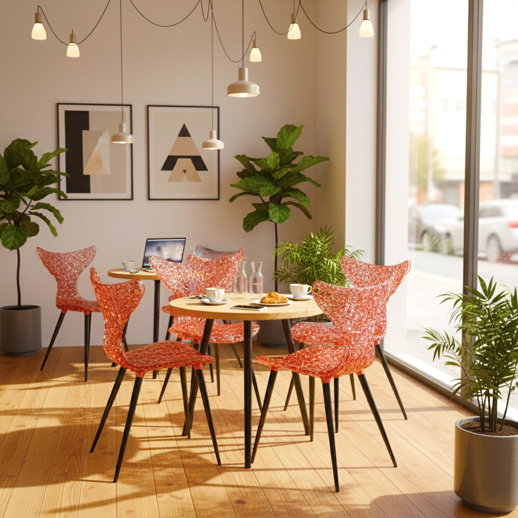 Art déco Chaise innovante - Design am-Light avec des reflets de lumière et des options de couleurs audacieuses en vente