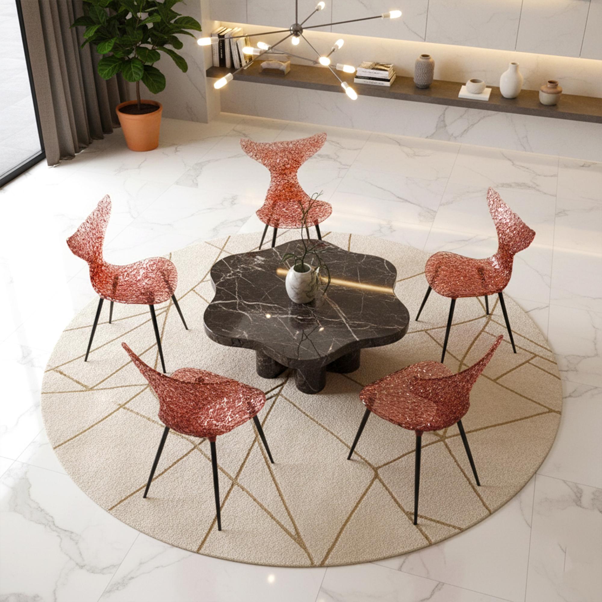 Laiton Chaise innovante - Design am-Light avec des reflets de lumière et des options de couleurs audacieuses en vente