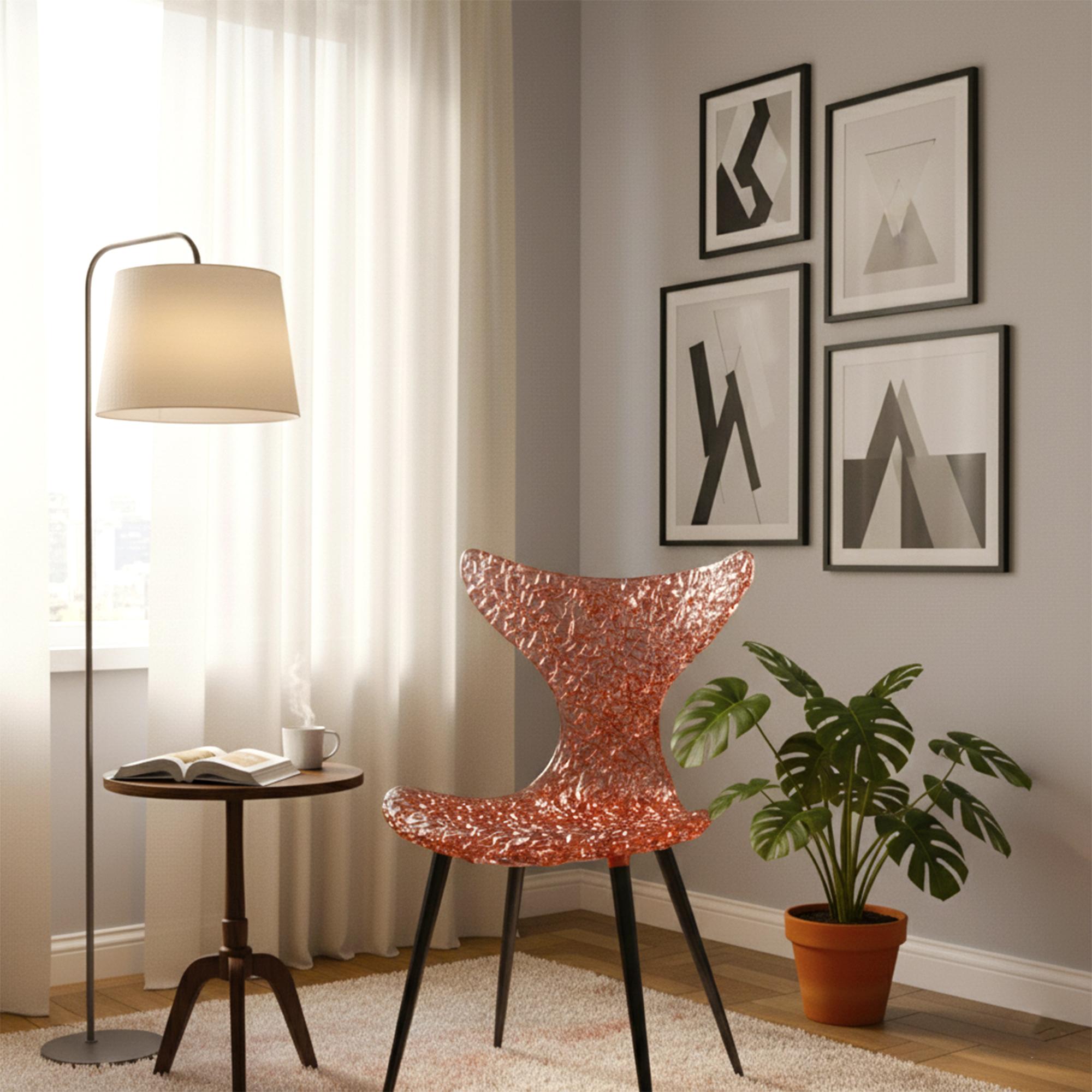 Chaise innovante - Design am-Light avec des reflets de lumière et des options de couleurs audacieuses en vente 1