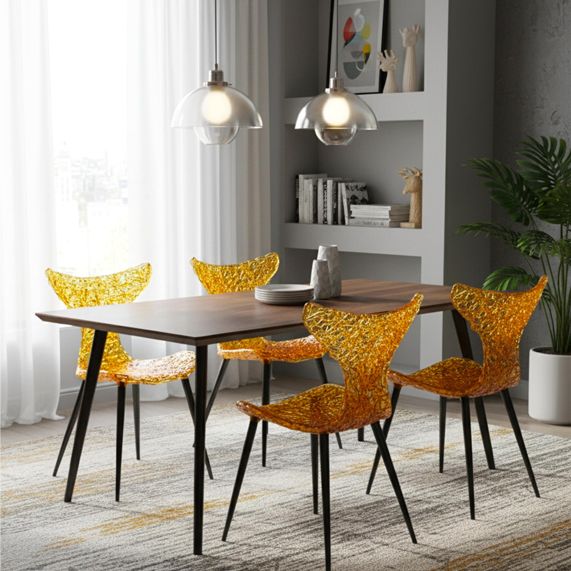 Innovativer Stuhl - Fließendes Design mit Lichtreflexen und kräftigen Farboptionen (Art déco) im Angebot