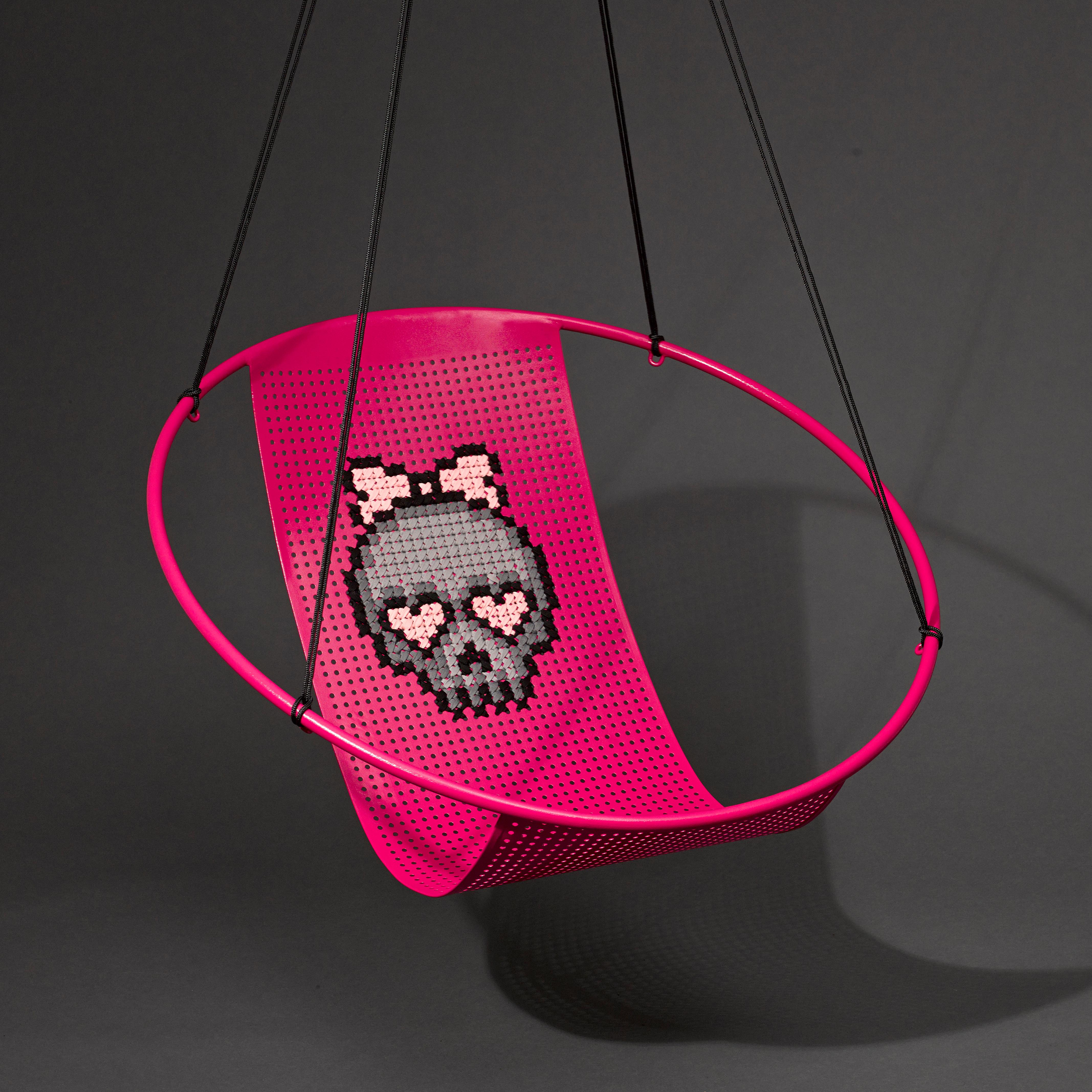 Contemporary Stitch your own Steel Hanging Swing Chair  For Sale
