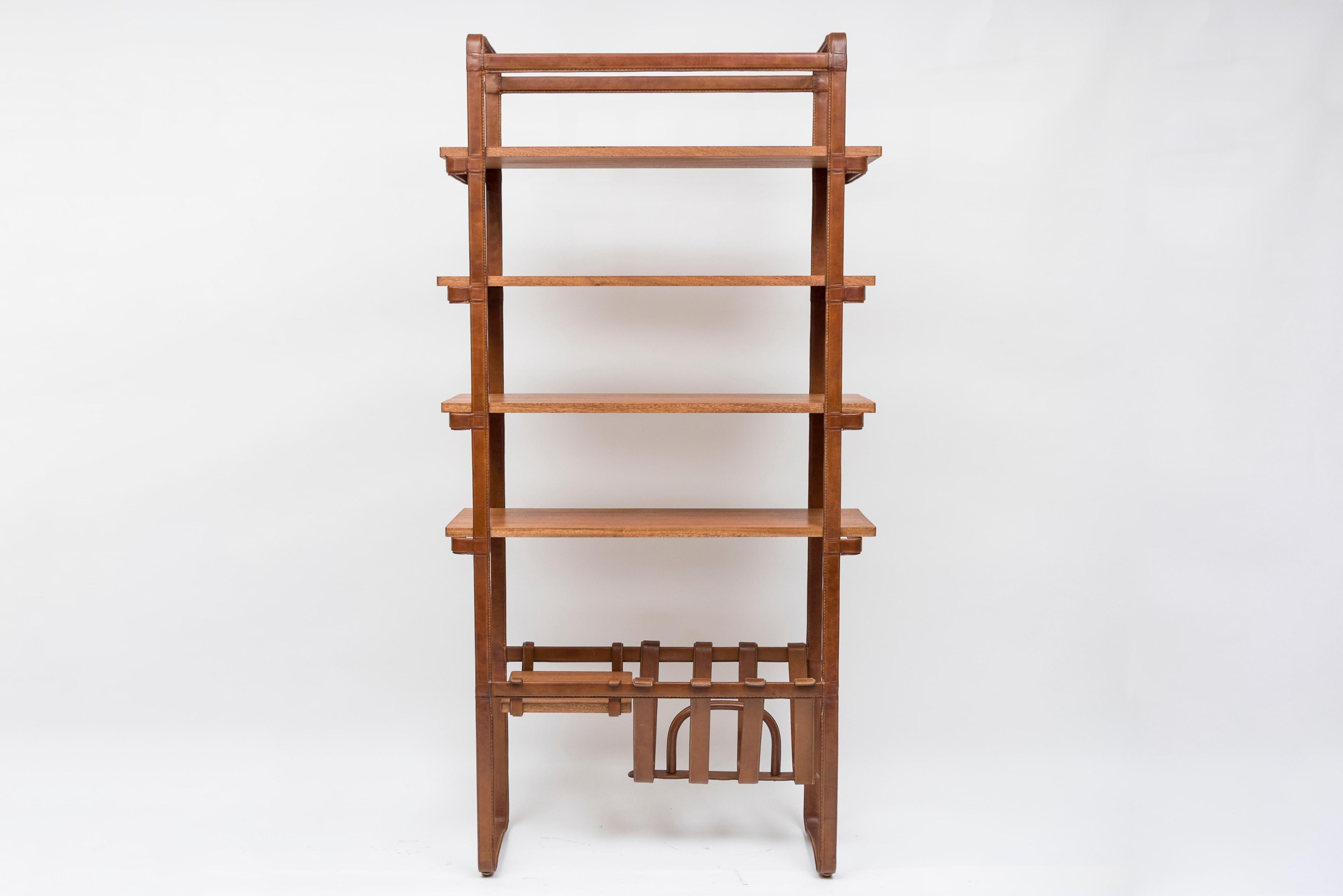 leather bookcase