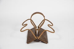 Stitched Leather Bottles Holder by Jacques Adnet