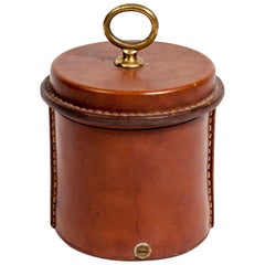 Stitched Leather Box by Jacques Adnet