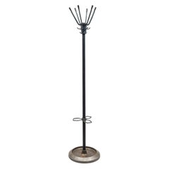 Vintage Stitched Leather Coat Stand by Jacques Adnet
