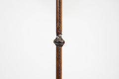 Stitched Leather Floor Lamp Jacques Adnet