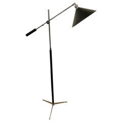 Stitched Leather Italian Floor Lamp