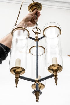 Stitched Leather Pendant by Jacques Adnet