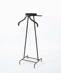 Stitched Leather Valet Stand by Jacques Adnet, France 1960's