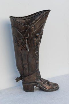 Copper umbrella stand boot, early 1900s