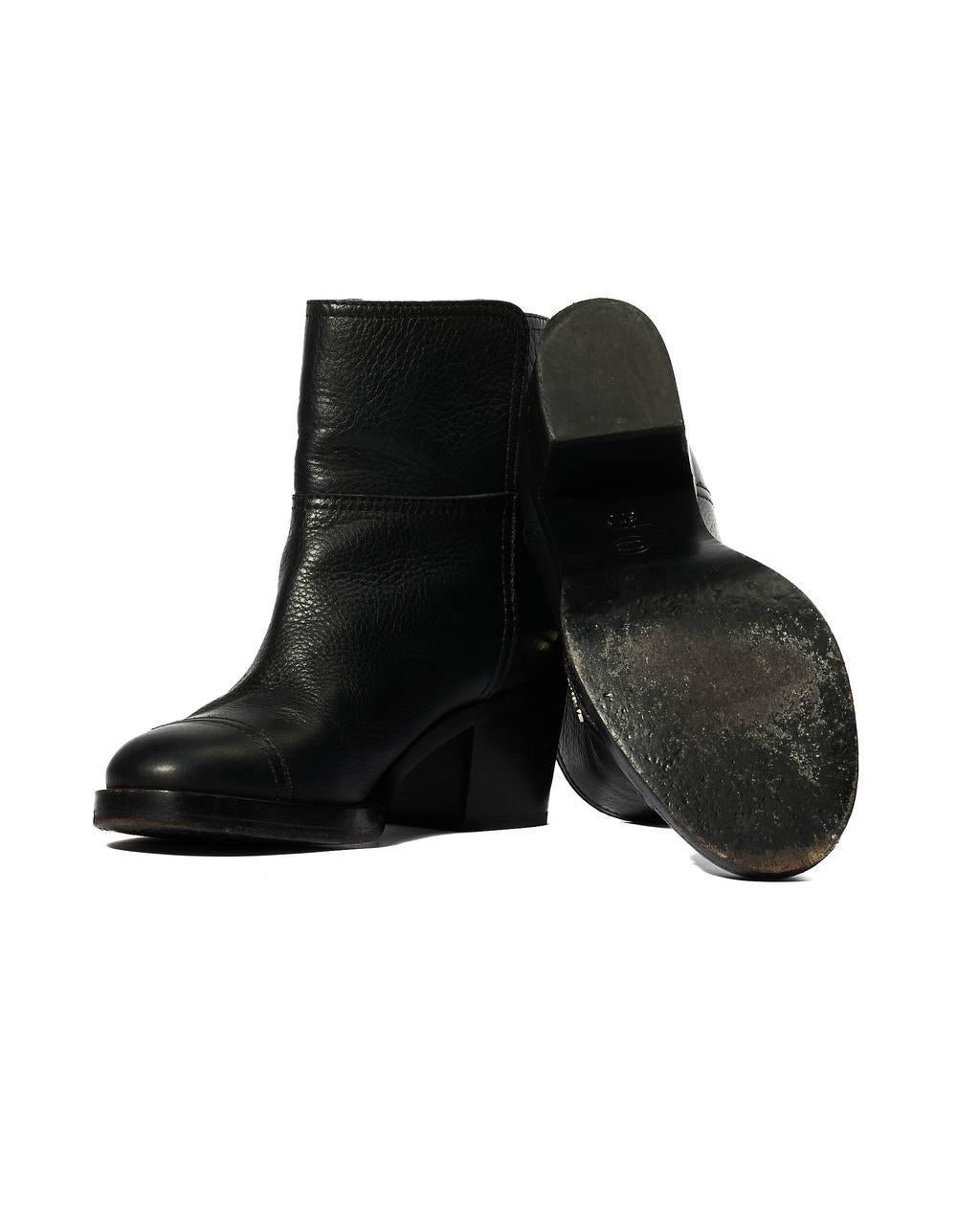 Stivaletto Chanel CC Logo Nero For Sale 5