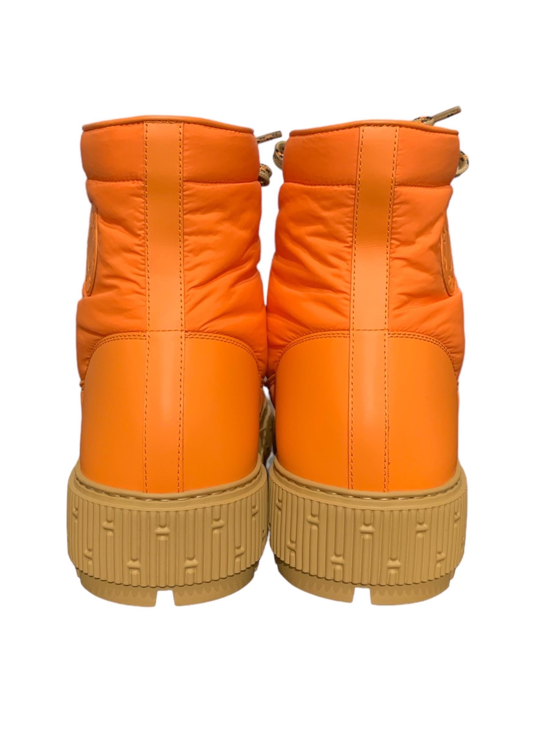 Stivali Hermes Fresh Ankle Arancio In Excellent Condition For Sale In Torre Del Greco, IT