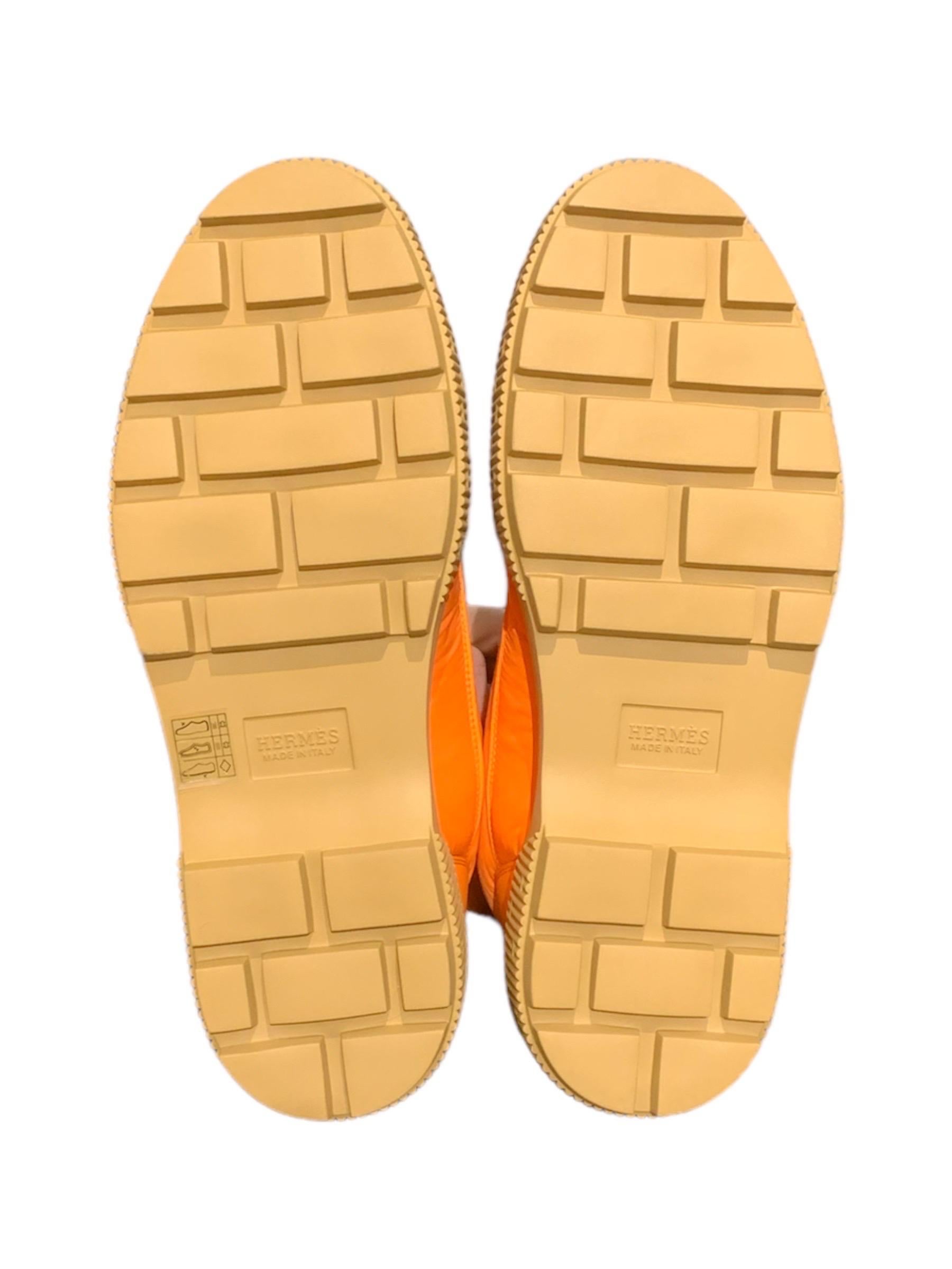 Stivali Hermes Fresh Ankle Arancio For Sale 4