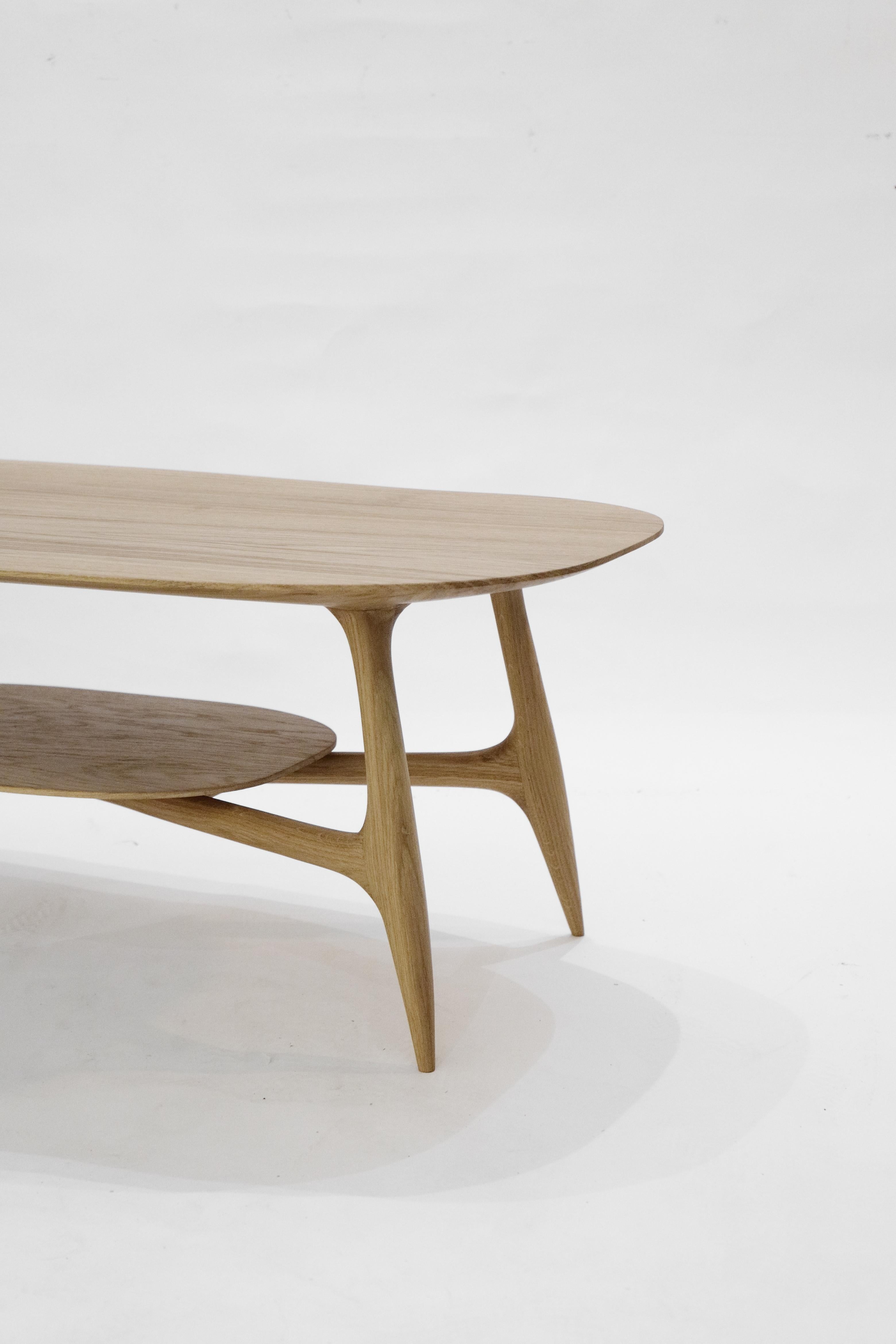 Stix coffee table with plate, hand-sculpted by Cedric Breisacher
Dimension: L 120 x l 60 x H 42
Solid Oak
Signed by Cédric Breisacher
Can also be purchased with the plate for additionnal 400 euros

Inspired from Scandinavian design, STIX is