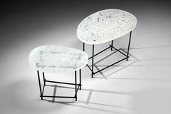 Stix occasional kiln cast glass and steel side tables (Large)