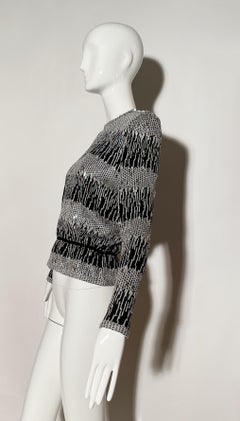 St.John Metallic Knit Sweater