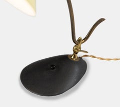 Stlux Milan Pair of Desk Table Lamps Conical Mid Century Yellow Black Brass