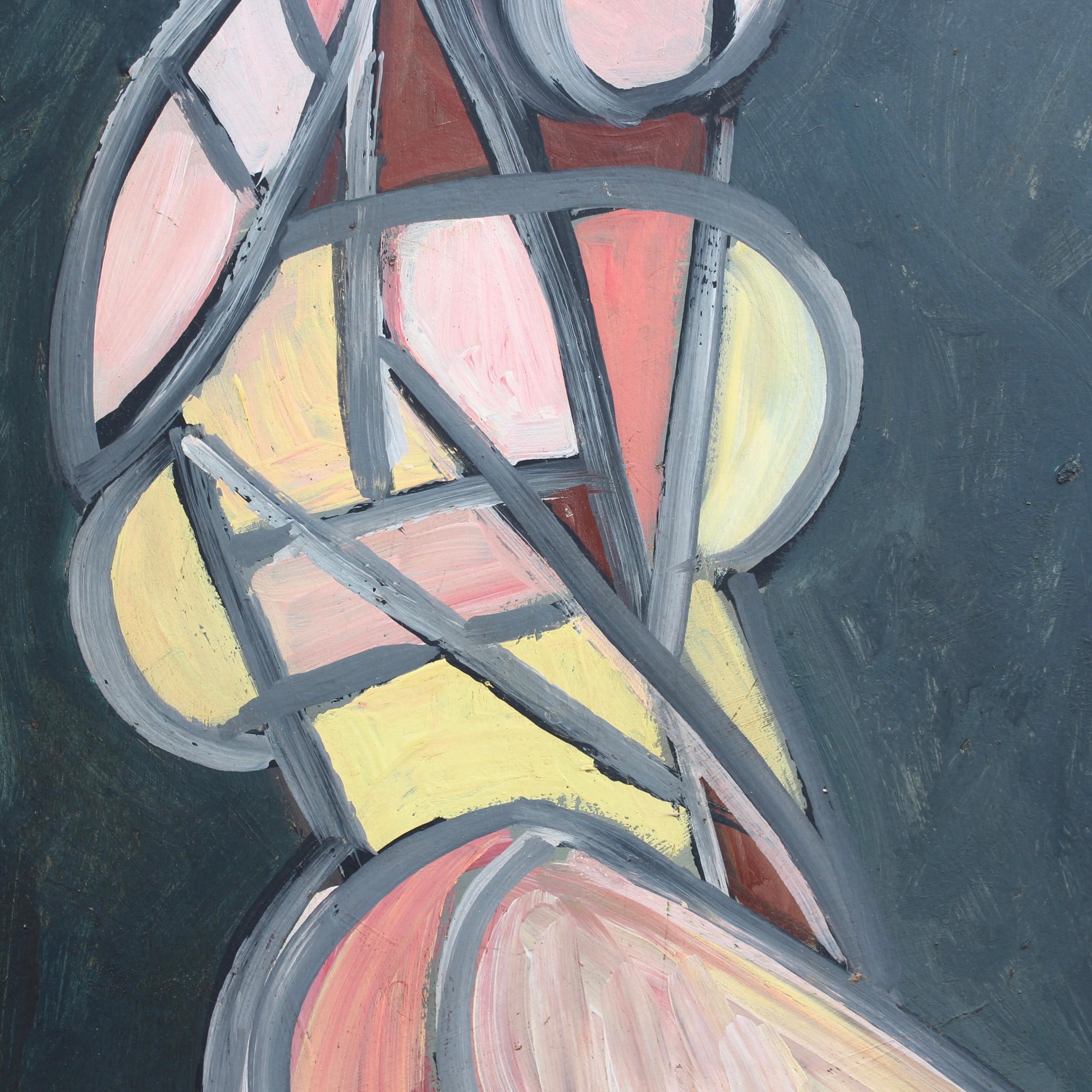 Abstract Prism: Radiant Cubist Figure For Sale 8