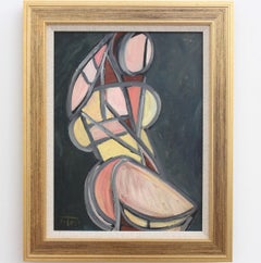 Vintage Abstract Prism: Radiant Cubist Figure