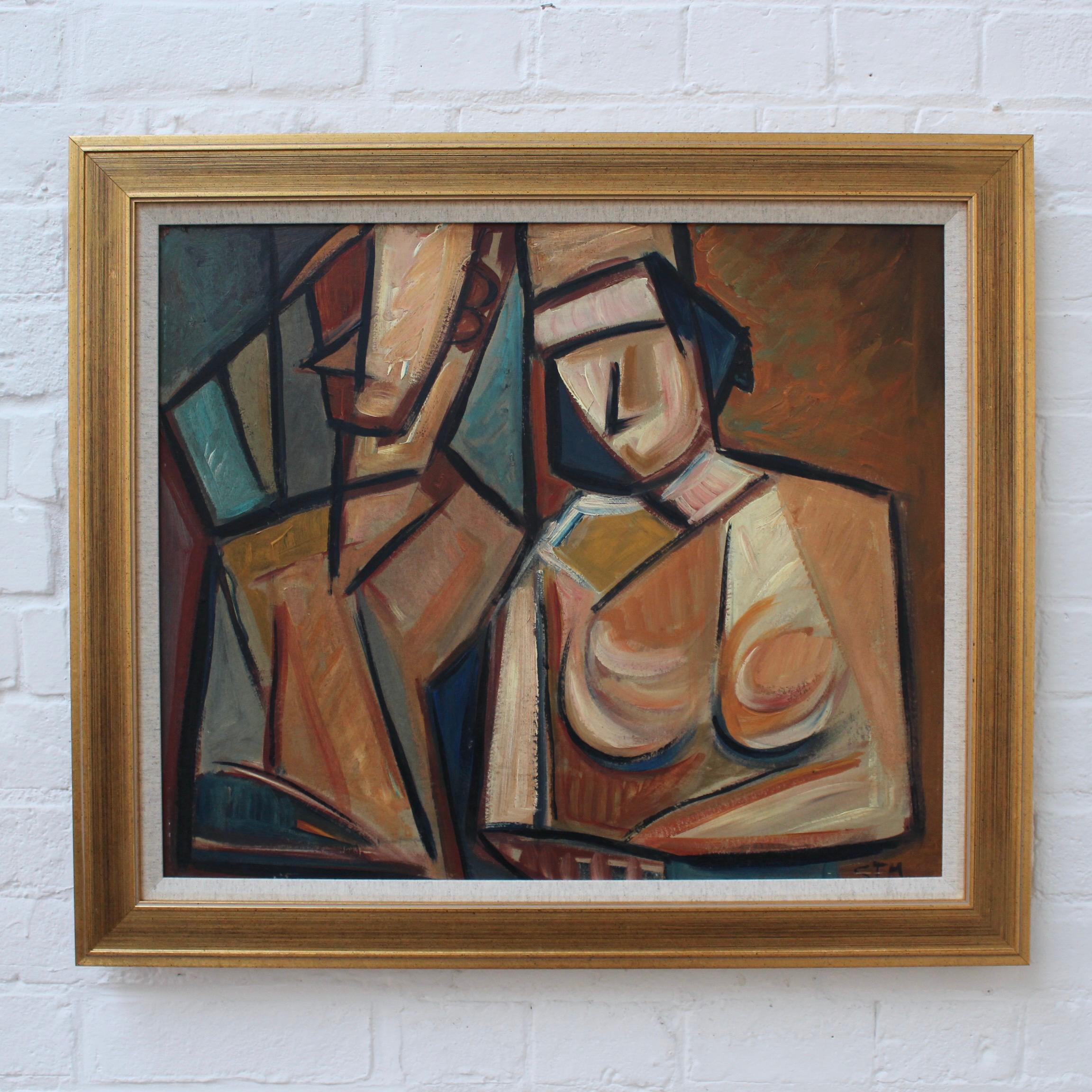 Cubist Couple - Painting by STM