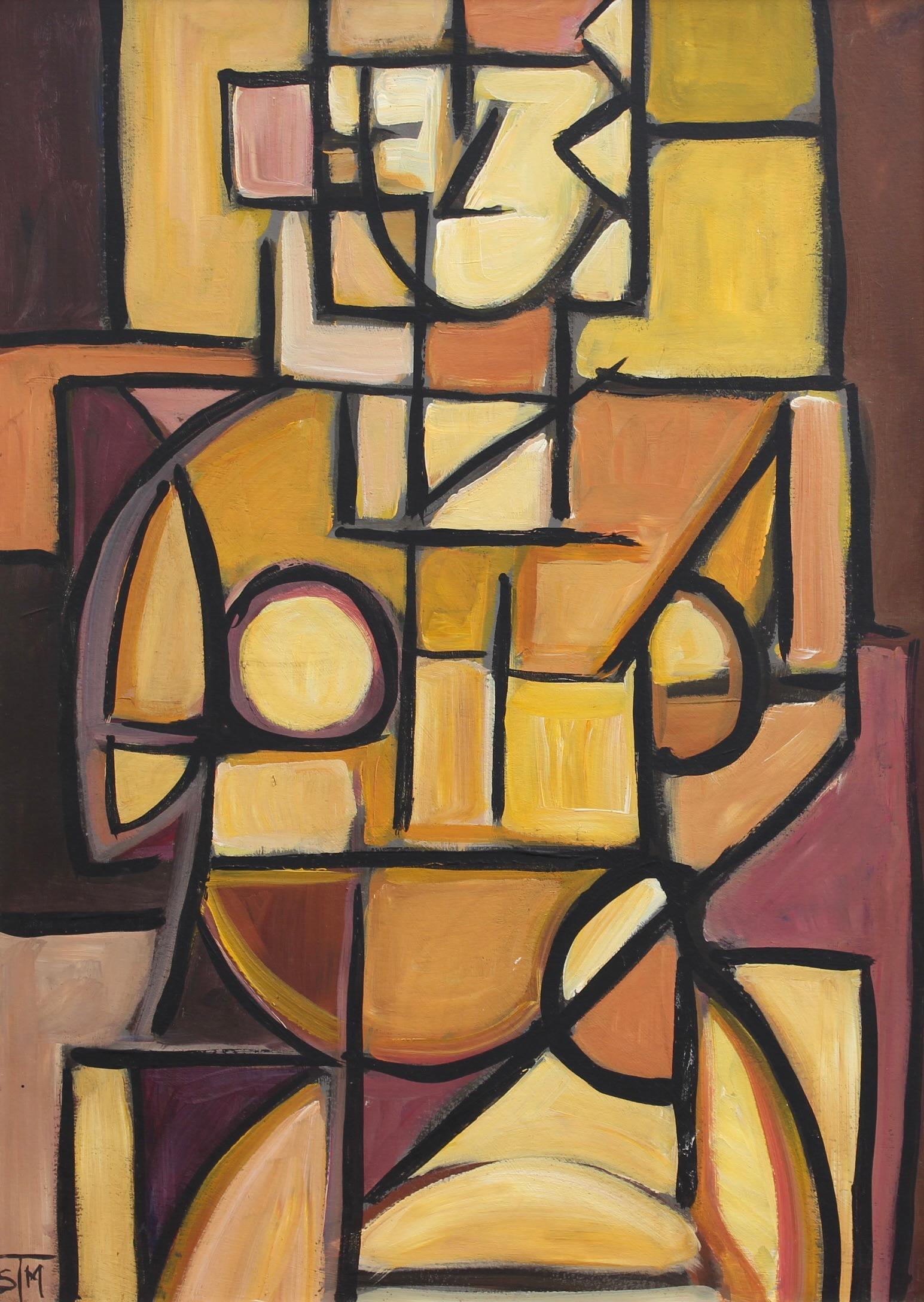 Cubist Figure - Painting by STM