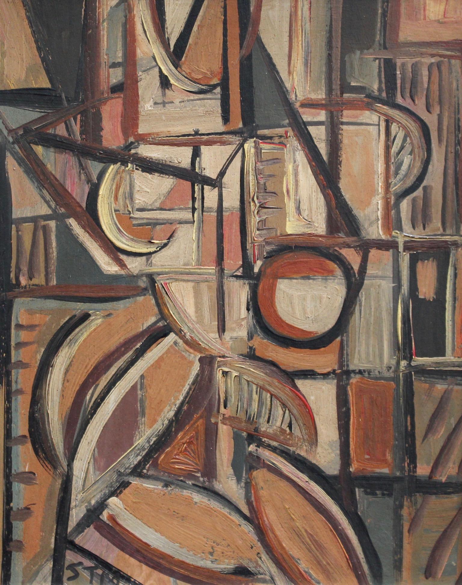 STM Abstract Painting - Cubist Figure