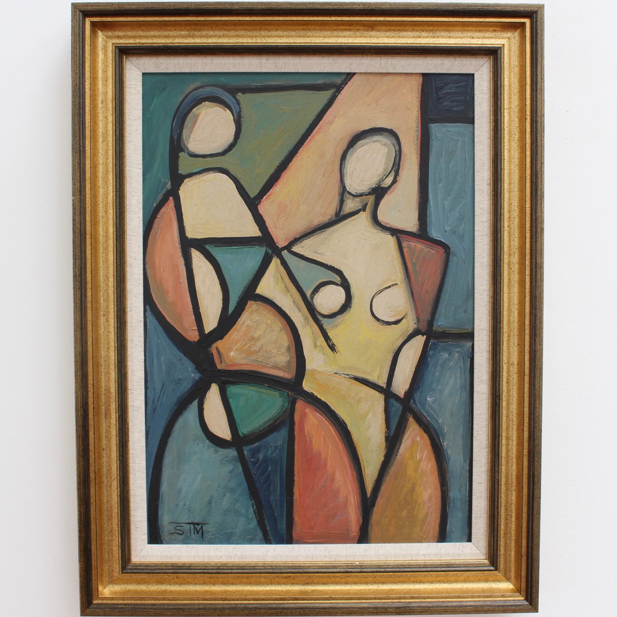Cubist Figures in Colour - Painting by STM
