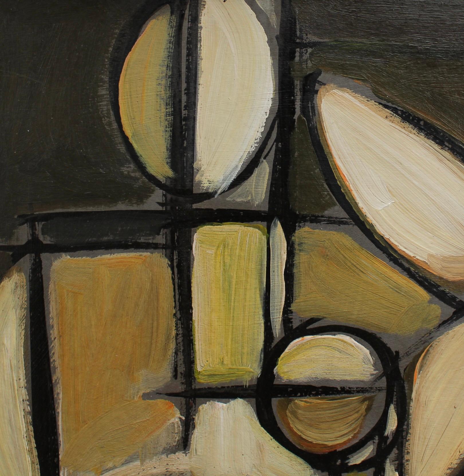 Cubist Nude - Black Portrait Painting by STM