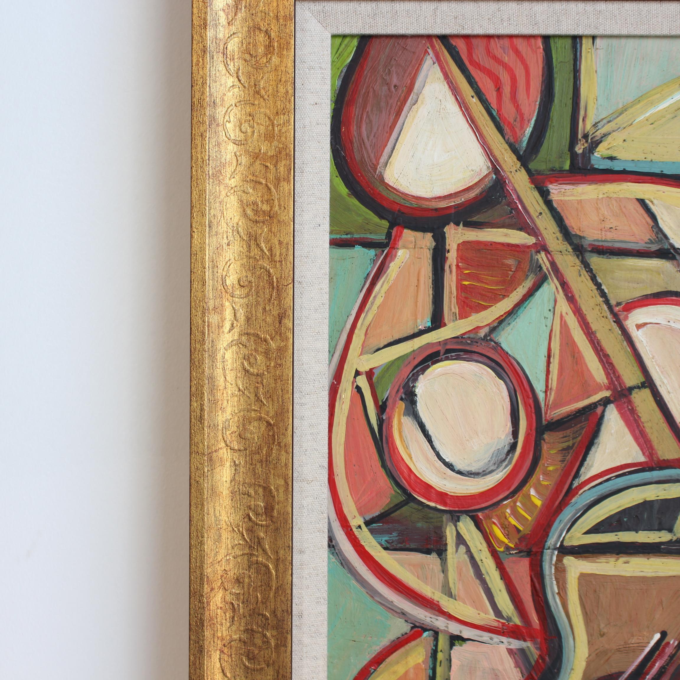 Echoes of the Avant-Garde: Mid-Century Visions VI - Brown Abstract Painting by STM