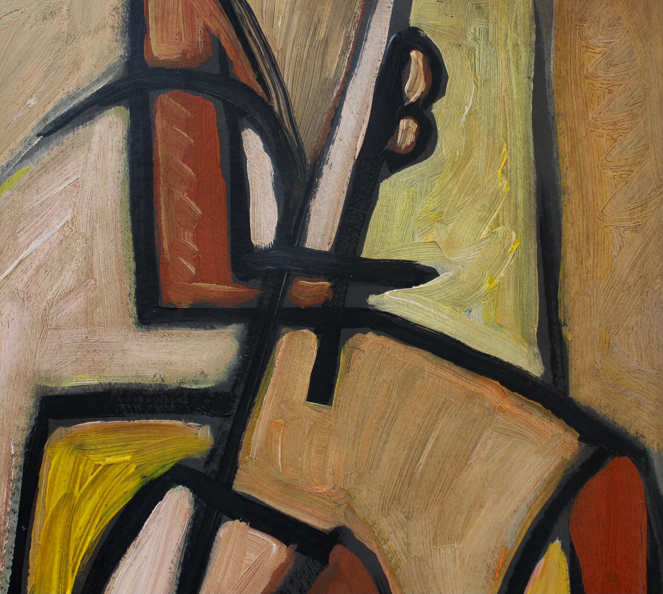 Figure in the Mirror - Cubist Painting by STM