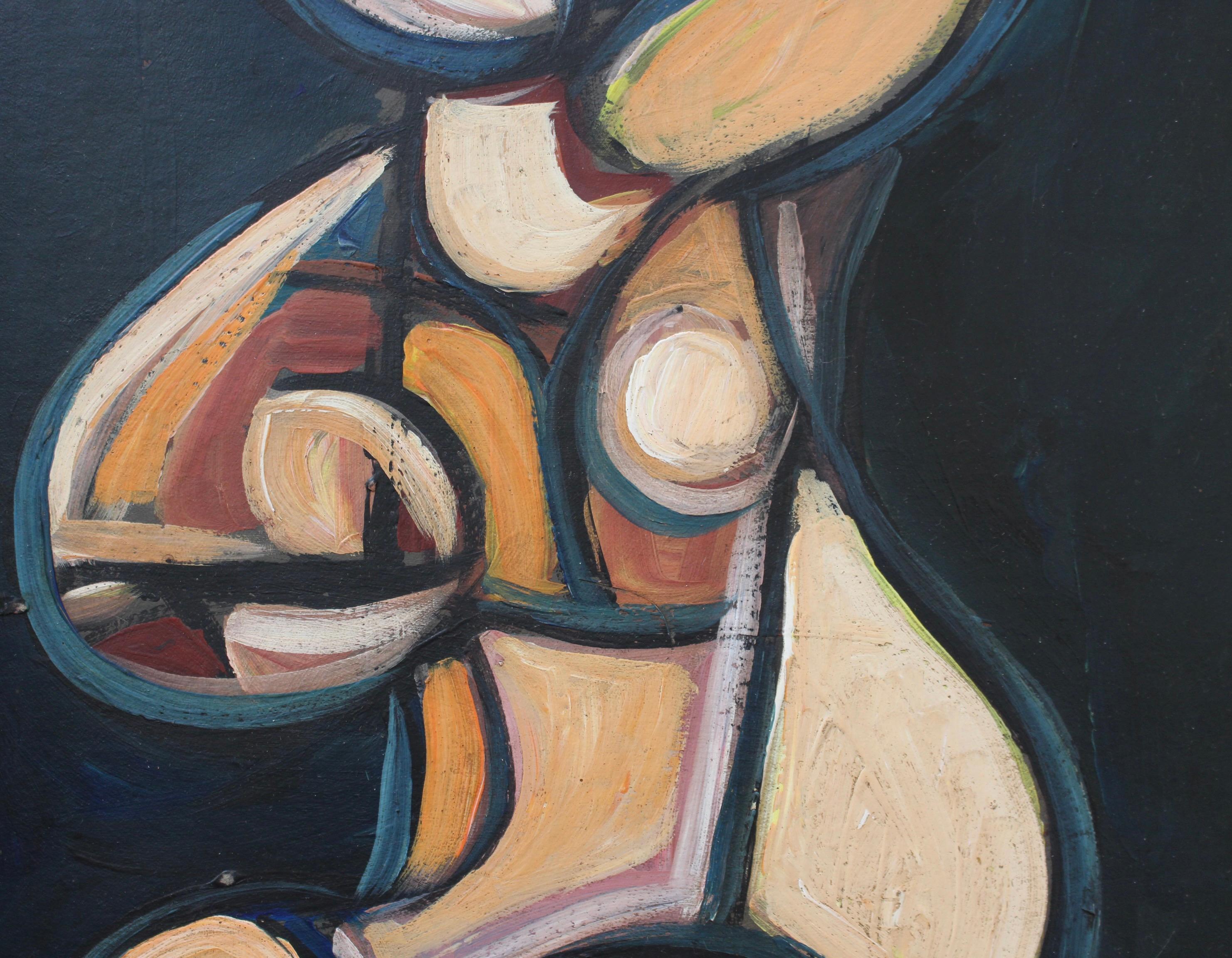 Posing Nude - Cubist Painting by STM