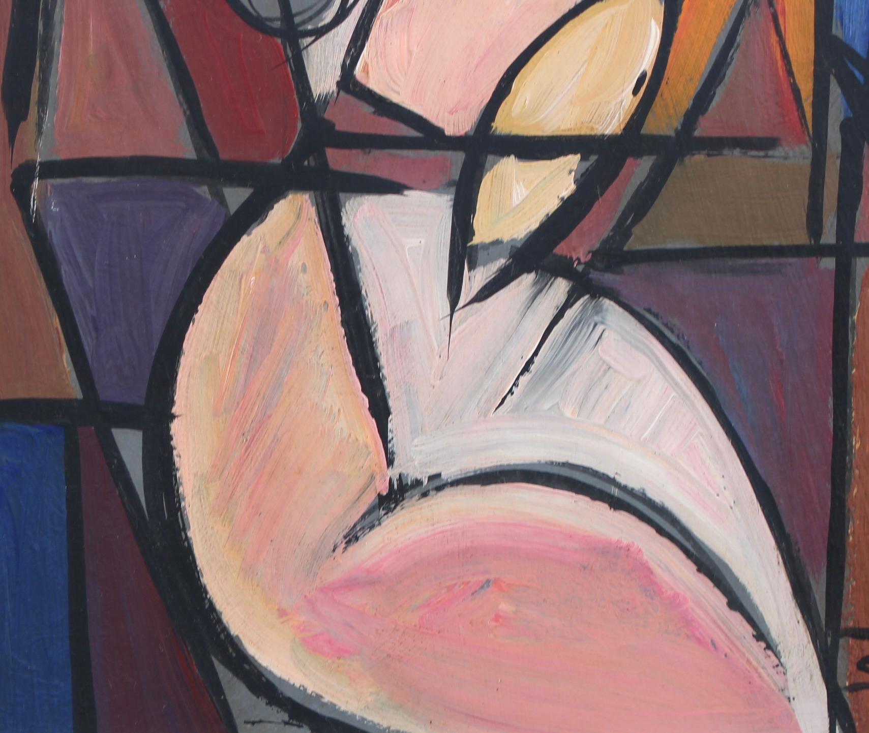 Radiant Reflections: Cubist Portrait of a Woman 6