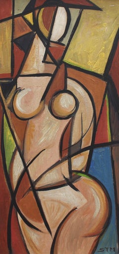 Vintage Standing Cubist Nude