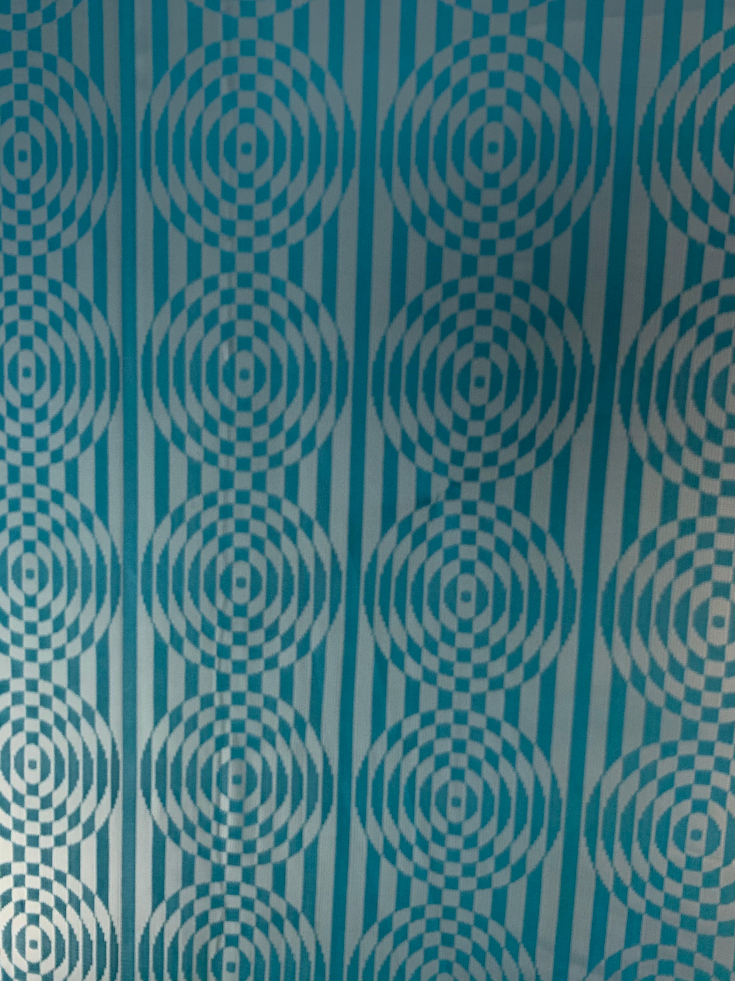 Danish Stock Decorative Fabric by Verner Panton for Unika Vaev, 1960s For Sale
