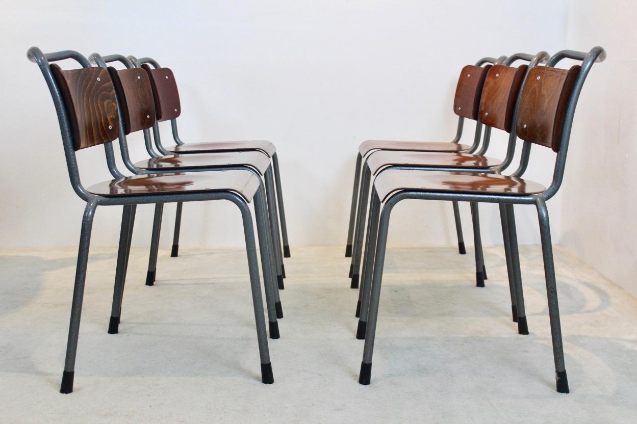 Stock of ‘TH-Delft’ Industrial Plywood Chairs by W.H. Gispen, 1952 1