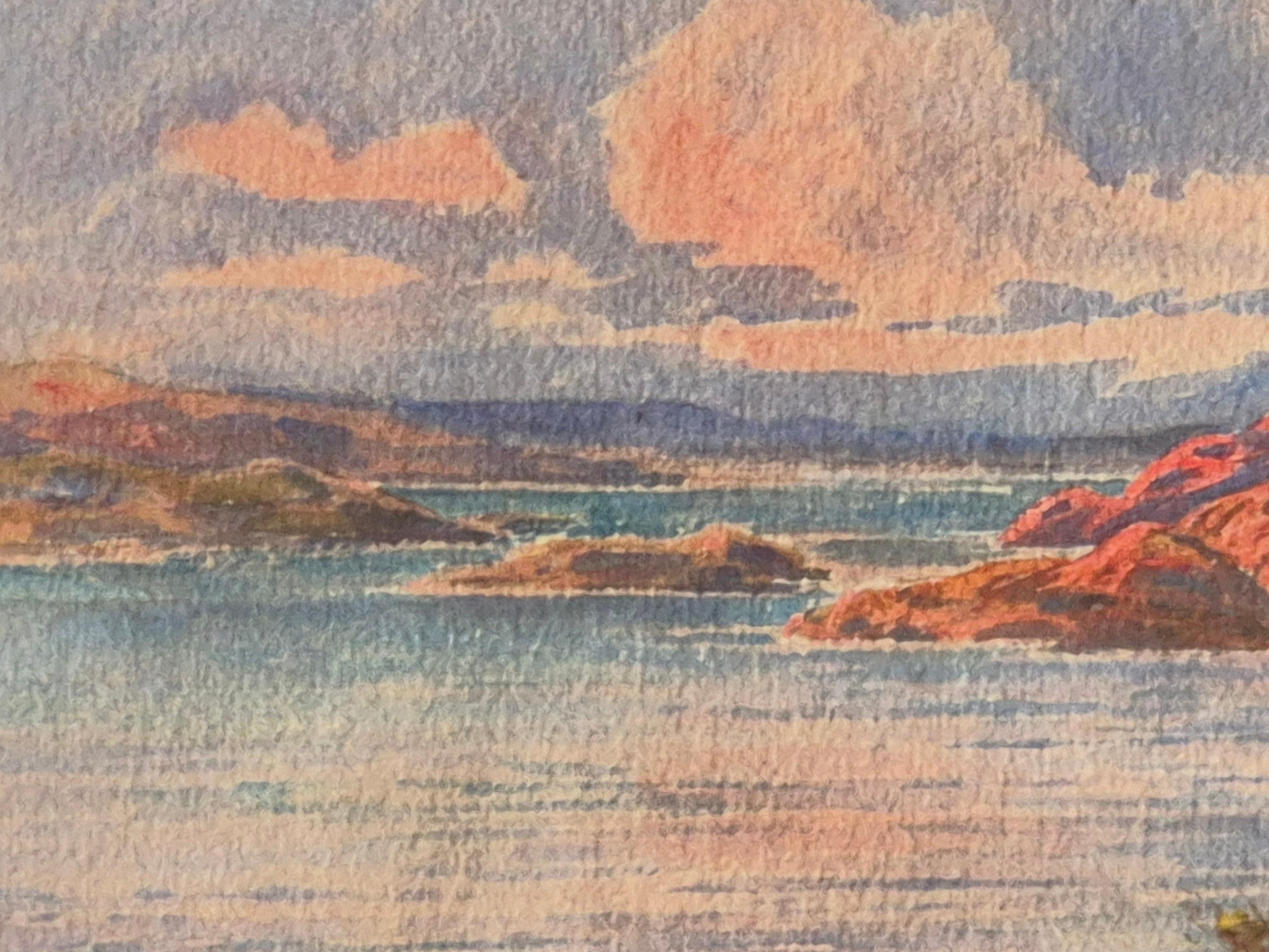 Stockholmer Schärengarten, Aquarell, schwedische Malerin Anna Gardel-Ericson (Schwedisch) im Angebot