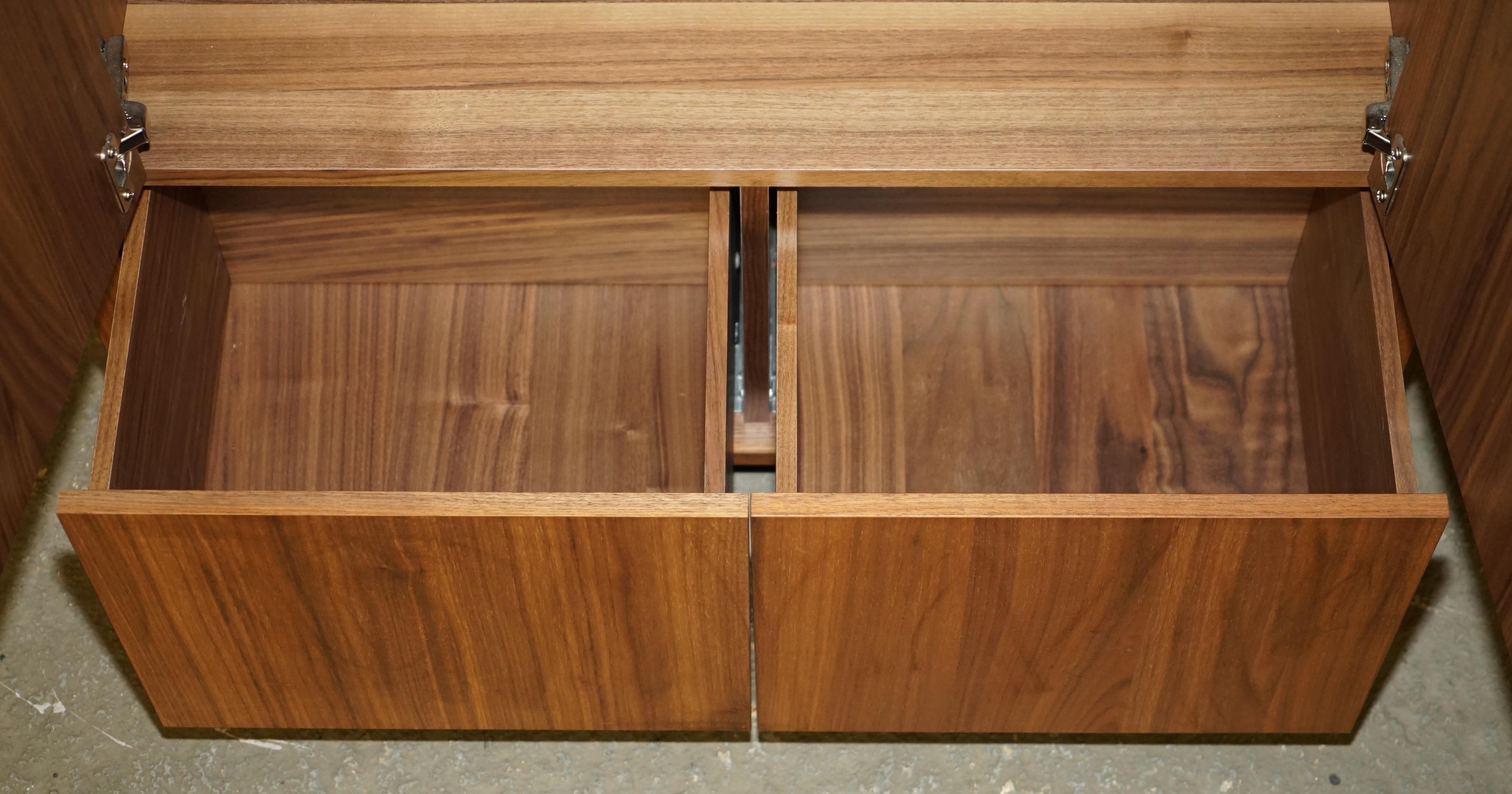 STOCKHOLM CABINET WiTH TWO DRAWERS AND TWO LARGE STORAGE SHELVES IN WALNUT For Sale 3