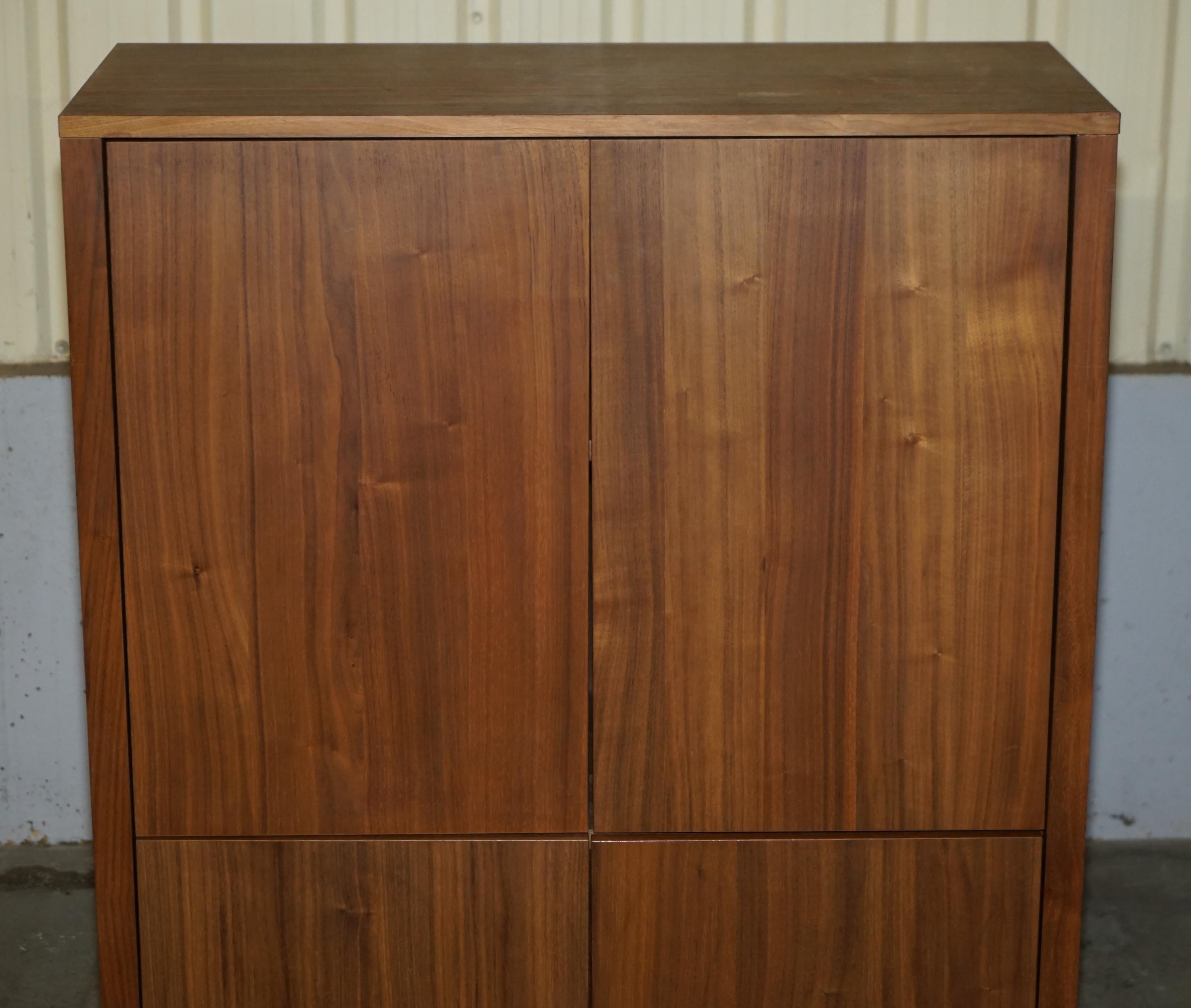 Mid-Century Modern STOCKHOLM CABINET WiTH TWO DRAWERS AND TWO LARGE STORAGE SHELVES IN WALNUT For Sale