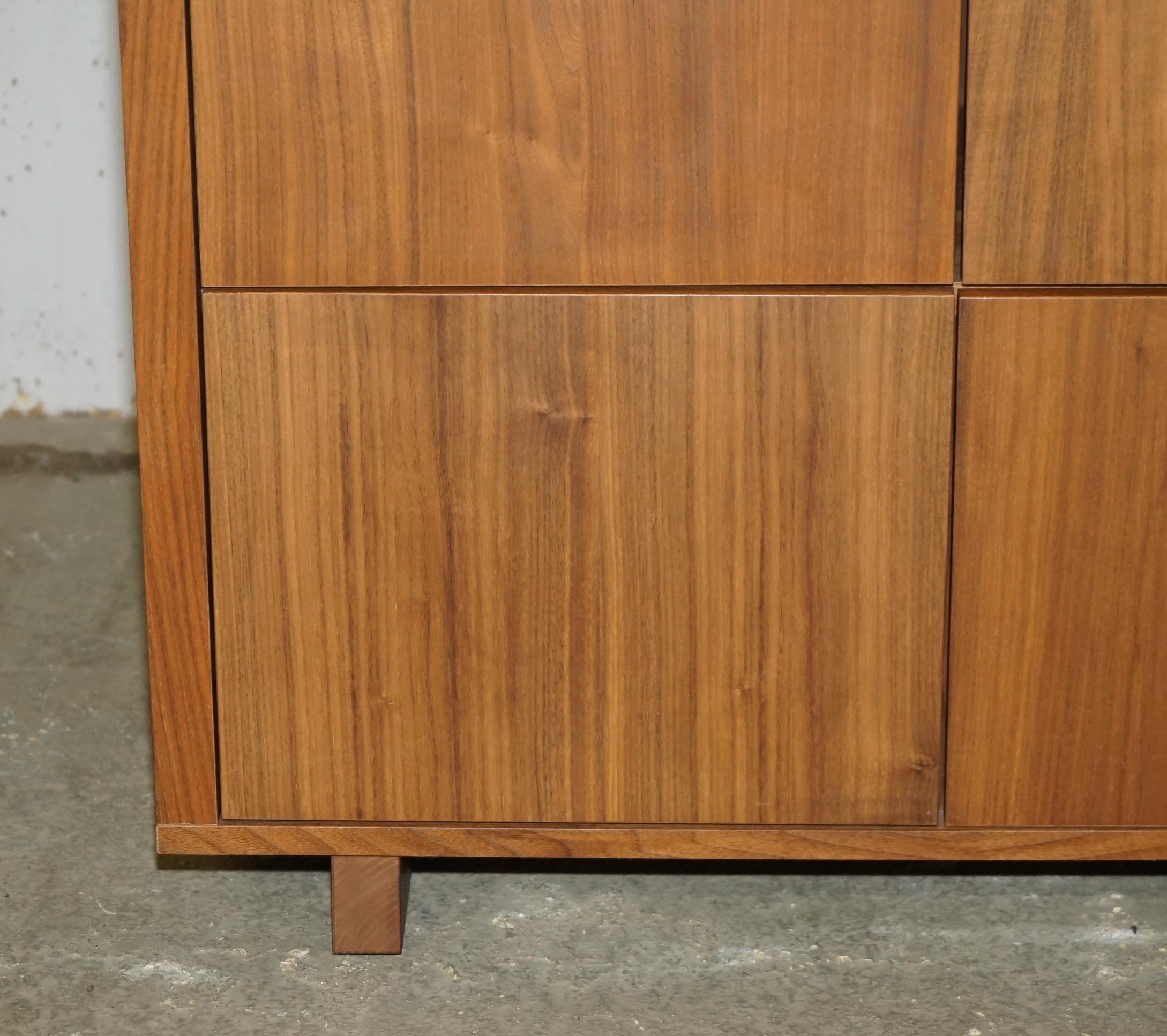 STOCKHOLM CABINET WiTH TWO DRAWERS AND TWO LARGE STORAGE SHELVES IN WALNUT In Good Condition For Sale In West Sussex, Pulborough