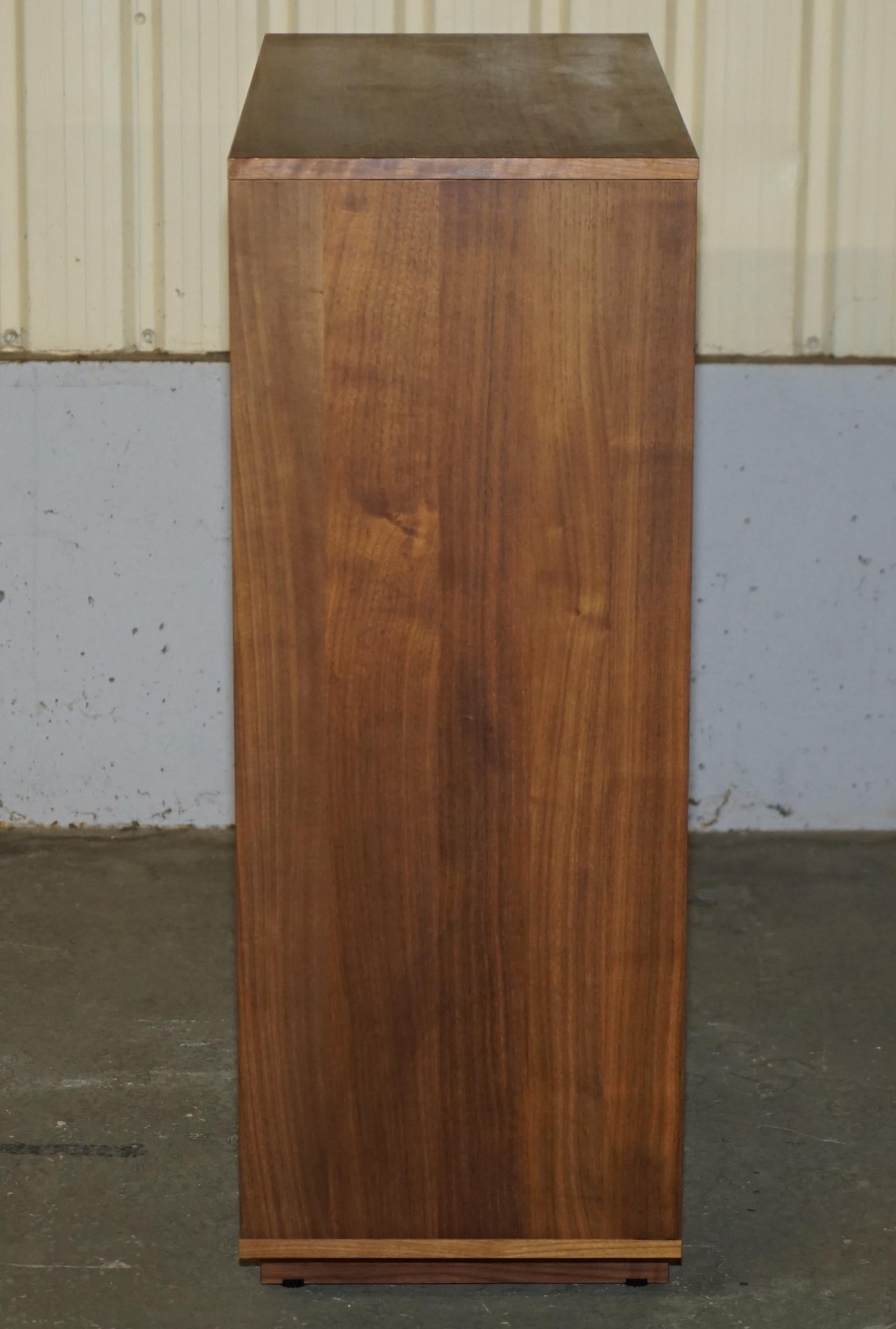20th Century STOCKHOLM CABINET WiTH TWO DRAWERS AND TWO LARGE STORAGE SHELVES IN WALNUT For Sale