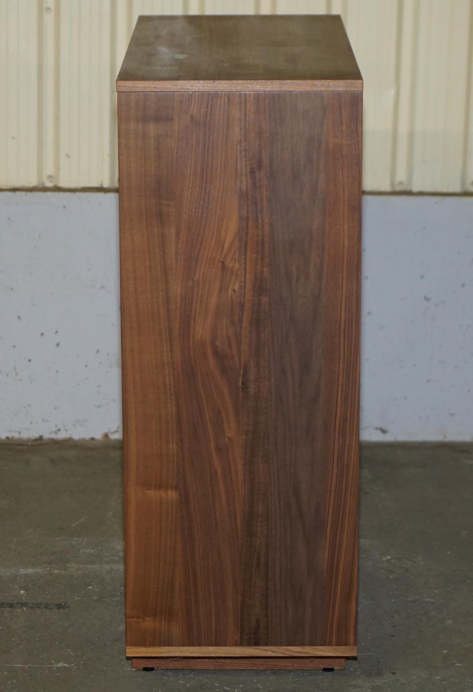 STOCKHOLM CABINET WiTH TWO DRAWERS AND TWO LARGE STORAGE SHELVES IN WALNUT For Sale 1