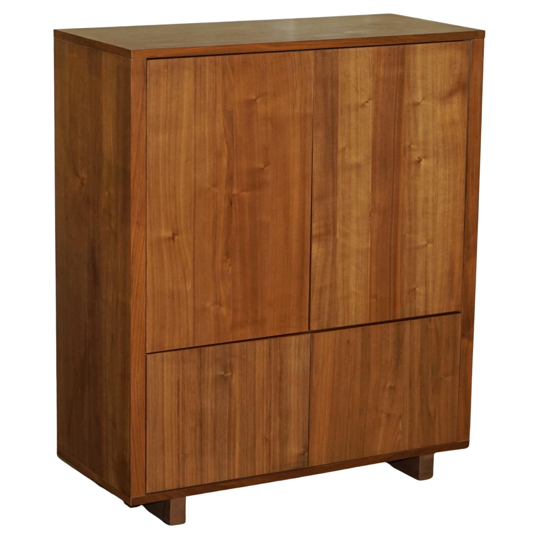 STOCKHOLM CABINET WiTH TWO DRAWERS AND TWO LARGE STORAGE SHELVES IN WALNUT For Sale